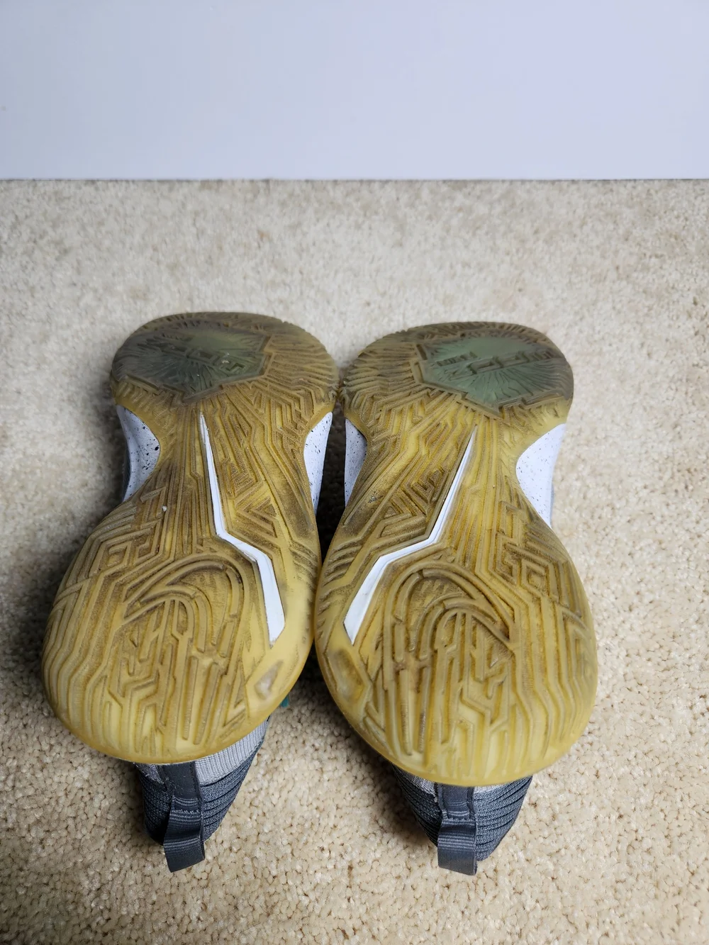 Nike Gray and Teal Slip-On Training Sneakers